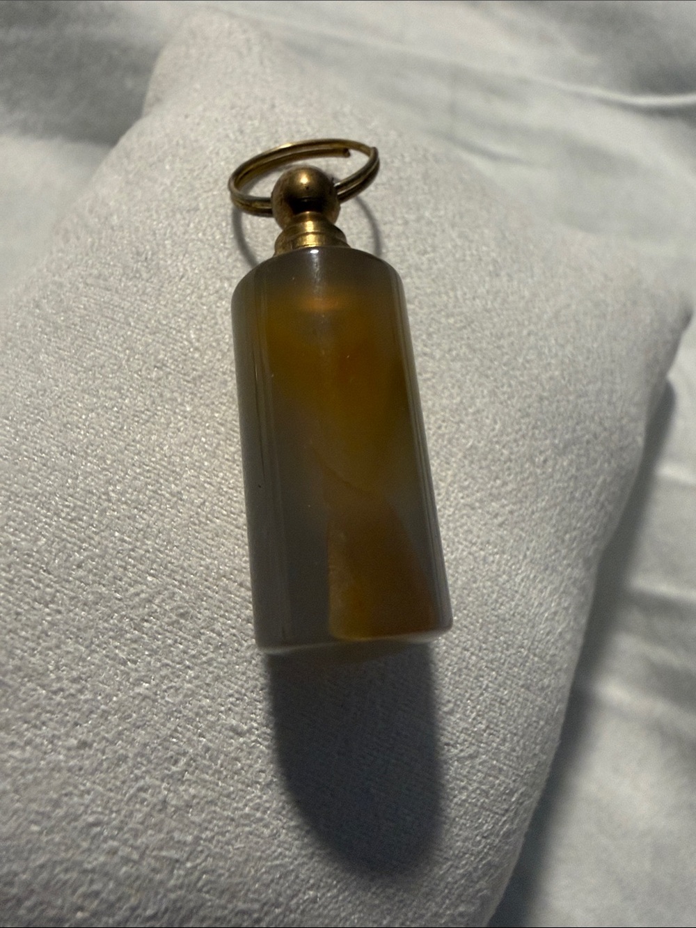 Amber Agate poison Bottle Pendant